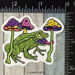 🌀10/$10🌀 Psychedelic Frog Reusable Waterproof Vinyl Sticker Decal